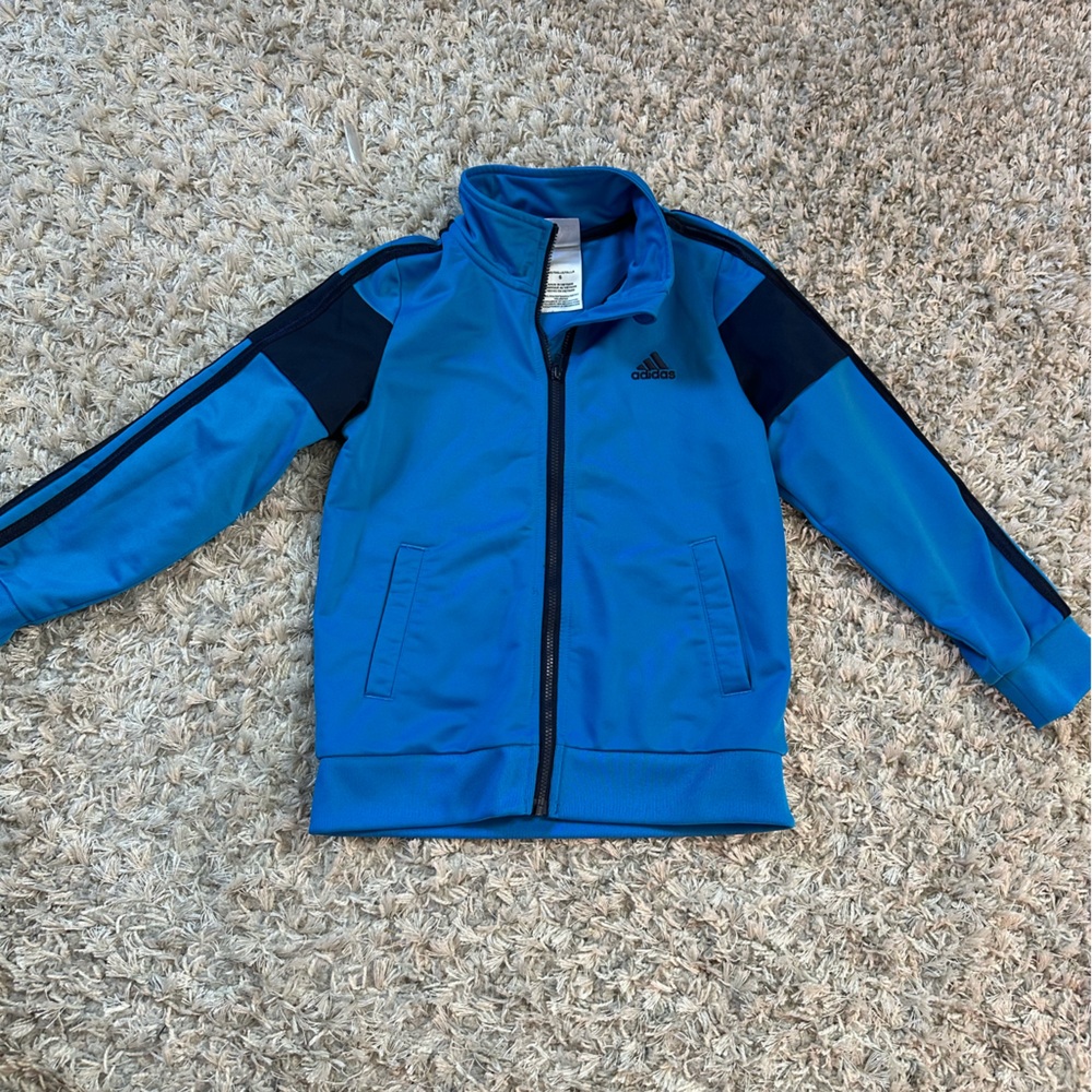 Blue adidas youth size 6 zip up sweatshirt